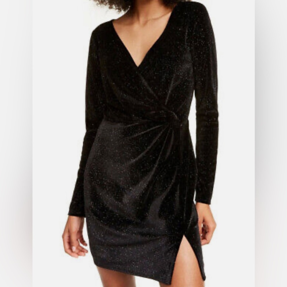 NWT TRIXXI Black Sparkle Dress